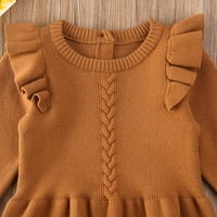 Carolilly Baby Girls Romper, ruffle dugi rukav džemper bodysuit simpatični odjeća za dojenčad