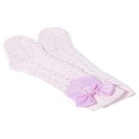 Eyicmarn Baby Girls duge čarape, čvrste bolovne čarape za koljene sa ukrasom za djecu za djecu, djecu