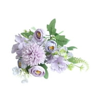 Umjetno cvijeće Silk Peony Bouquet lažni hidrongea Chrysanthemum Kugla realistična cvijeća Hrpa za vjenčanje
