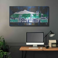 Luxe Metal Art 'Portland Skyline Licency Plate Art' po dizajnerskoj turnpike, Metal Wall Art, 48 x24