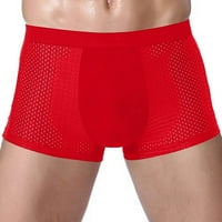 Lopecy-Sta Fashion svilene gaćice Gaćice modne prozračne mreže najlonske mreže bokseri za muškarce Crvena
