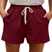 Cindysus dame visokog struka Bermuda kratke vruće hlače Žene Havaji Mini pant Solid Boja odmor sa džepovima