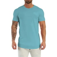 Smiješne majice za muškarce prozračne svilene svilene kratkih rukava slim fit modni ljetni okrugli vrat