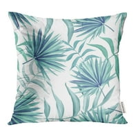 Zelena tropska monskurina i palmi lišće stilski cvjetni uzorak u jastuku na havajskom stilu jastuk za