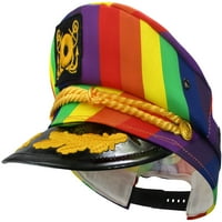 Nicky Bigs Novelties Adult Rainbow Yacht Kapetane Hat Pride Cap Novelty Kapetani kostim dodaci