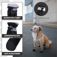 Obuća za pse za male srednjeg psa i štenadskog štitila štitila plijeni cipele za pse za čizme za vruće kolnice protiv klizanja crno-3