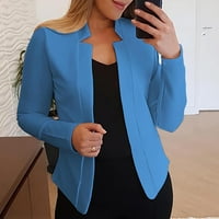 Ženske čvrste kardiganke Blazer Cardigan Distribudbilne majice Junior's Tops Otvoreno prednja duga rukava