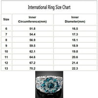 Yinguo cvjetni prsten šuplji prsten ženske nakit na plaži Jednostavan cvjetni prsten dijamantna prstena jedna veličina