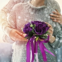 Rose Garland Weddintinovo Romantični vjenčani buket Silk Roses Bridal Vjenčanje ručni buket djeveruše