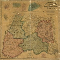 Mapa Matenet i Bonnet's Map Montgomery County, Maryland ušao u skladu s Kongresom Kongresa u godini