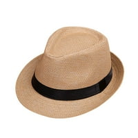 Djevojke Straw Sun Hat ljetna plaža Dječja dječja ljetna plaža Jazz Panama Fedora Hat Gangster kapa