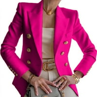 Ecqkame ženske jakne za mišiće elegantne poslovne uredske radne dame od punog gumba odijelo za jaknu