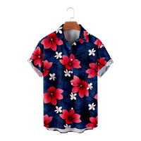 Uskršnji cvijet crtani ljetni muški havajski dječaci košulje Djeca Vintage 3D Ispiši labave majice Muška