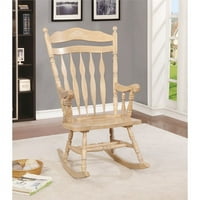 Namještaj Amerike Aspen Tradicionalni stolica za ljuljanje drveta u bijelom pranje