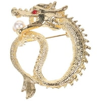 Zodiac Brooch Dragon Brooch Pin Dekorativni broš metalni broš pin kineski stil nakit