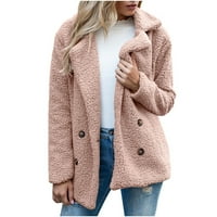 WAVSUF WOMENS kaputi i jakne plus veličina čišćenja s kapuljačom od pune povremene ružičaste jakne veličine 3xl