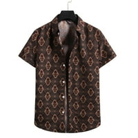 Muška modna bluza Top Tropic Style Print Hawaii Summer Majica Kratki rukav Labavi cvjetni odjeća Cvijetna