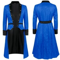 Prodajna mens solidni patchwork ovratnik dugih rukava haljina haljina kostim kaput dugi rukavi anoraks