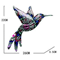Ručno izrađeni viseći ukras jasan rezbareni metal živo ugraviran veseli hummingbird ukras Garden Decor