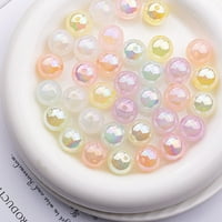Bango Candy Color akril rubovi perle, šarene asortirane plastične perle okruglog oblika slatke labave perle za narukvice za nakit izrada DIY Crafts ogrlica, l # ljubičasta