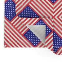 Posteljina pamučna plakena - američka zastava Geometrijski 4. srpnja crvene bijele plave zvijezde Stripes