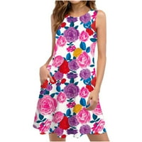 Ljetne haljine za ženske plaže cvjetne marijske majice sundiserisane posude Boho tenk haljina