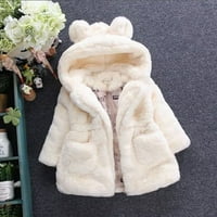 Godderr Toddler Girls Winter Fleece Coat Kids Nova topla odjeća Srednja dužina Novorođena dječja zadebljana