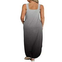 Grianlook Women Kaftan Halter Clow Closet haljina bez rukava izdubljena haljina Ljetna gradijentna sušarka