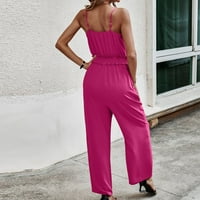 Usmixi Jumpsuitsi za žene Dressy Elegant rufffre TRIM ELASTIC struk dugim kombinezonima Jumpsuits Ljeto