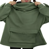 Emmababy Women Frog Hoodie Pulover Zip Gop prevelike duksere sa kapuljačom