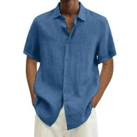 Muška košulja Ljeto Loot FIT Hawaii Solid kratkih rukava Dvostruki džep isključite košulje navraća