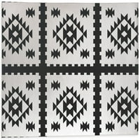 Zili White Black Indoor podne prostirke Kavka dizajna