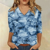 Umitay majice za žene za žene Slatke grafičke tenske bluze casual plus veličine Basic gumba Pulover