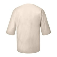Dizajnerska proljetna ljetna moda Muška povremena pamučna posteljina pune boje dugih rukava majica sa dugim rukavima