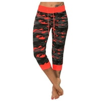 Ženske paušalice Kamuflage Print Capri pantalone obrezane jogger trkačke hlače Ležerne prilike labave