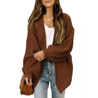 Durtebeua Knit Cardigan džemper s dugim rukavima sa džepom Ženski džemper Cardigan