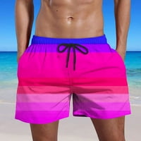Jmntiy muške kratke hlače povremene modne gradijentne gaćice sa džepovima hlače na plaži elastične struke