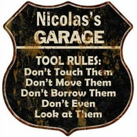 Nicolasova pravila za garažu Potpiši štit metalni poklon 211110003424