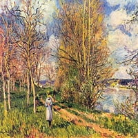 Približavanje proljeća uz rijeku u Francuskoj Poster Print Allfred Sisley