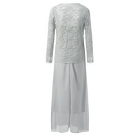 Haljine za žene Ležerne prilike plus veličina izdubljena čipkasti patchwork Solid labav haljina duga