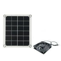 Aoujea solarna svjetla za vanjski poklopac za solarni panel, 10W solarni panel dvostruki ventilator,