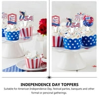Odabir Patriot Cupcakea American Cake za zastavu USA rođendan Tema 4. jula Četvrti čačkalice Topper