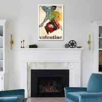 Olivetti valentinov pisaći stroj, promotivni poster, C Boja tiska, drveni okvir, figurativna uokvirena umjetnost Print Wall Art Prodano od strane Art.com