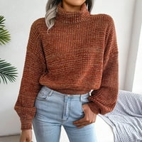 Viikei džemperi za žene plus veličine ženske džempere Ženska moda casual fenjer dugi rukavac turtlenack