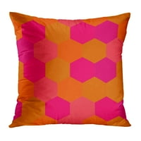 Šareni apstraktni šesterokutni uzorak narančasta Lijepa pčela boja Geometrijska geometrija jastučni jastučni jastuk