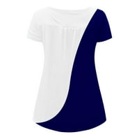 Košulje za žene T majice za žene Ljeto, dame Basic V izrez Loop Fit vrhovi kratkih rukava za odmor Labavi