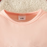 Pedort Outfit Set Toddler u veliku dječju košulju s dugim rukavima, a hlače postavljena ružičasta, 12m