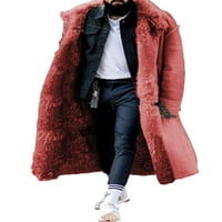 Haite Muška jakna dugi rukav grašak kaputa rever kaput muške odjeće Muški puni kaputi crveni m