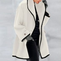 Žene kapute jakne na čišćenju zimski kaputi moći ženski topli FAUD kaput kardigan zimski čvrsti dugi rukav gornji rollbavi