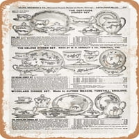 Metalni znak - Sears reprodukcija stranice kataloga s staklenim posustima PG. - Vintage Rusty izgled